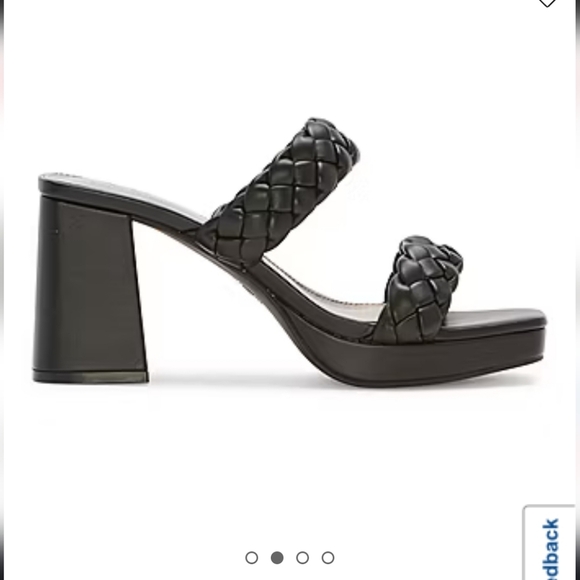 Worthington Womens Lenning Heeled Sandals Sz 9.5 Black - Picture 2 of 11